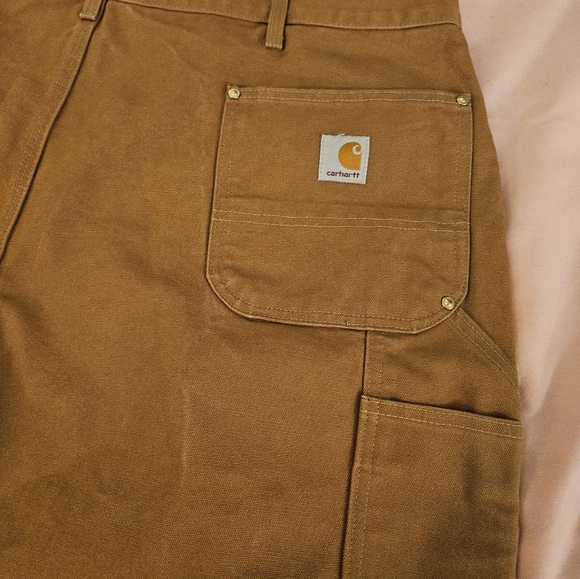 Carhartt Doubble Knees Men's Brown Work Pants - Picture 8 of 8